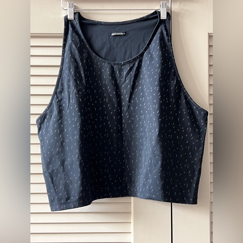 Oiselle Navy Patterned Tank Top